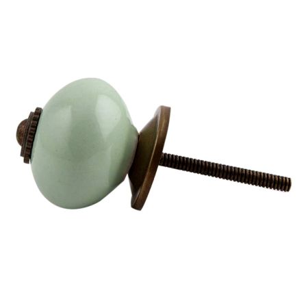 Solid Light Grey Antique Fitting Ceramic Dresser Knob